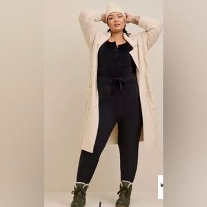 Torrid Sleep Black Velour Women's Jumpsuit. Size 2 torrid